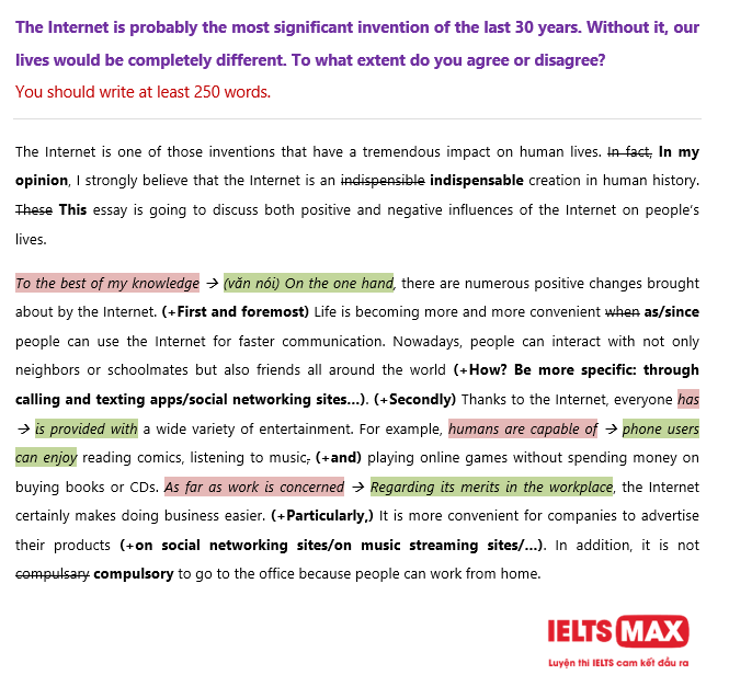 TASK 2 - Opinion Essay: Mạng Internet là phát minh quan trọng nhất ...